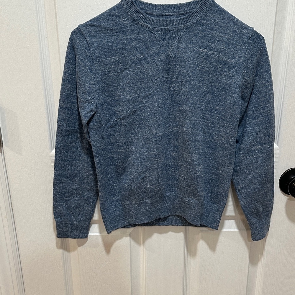 GAP Kids Heathered Blue Crewneck Sweater